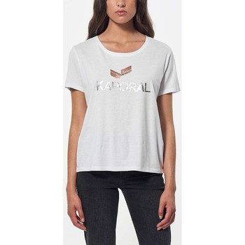 Vêtements Femme T-shirts manches courtes Kaporal - T-shirt col rond - blanc Blanc