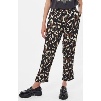 Vêtements Femme Pantalons Kaporal - Pantalon imprimé - léopard Noir