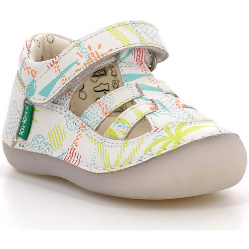 Chaussures Fille Ballerines / babies Kickers Sushy Blanc