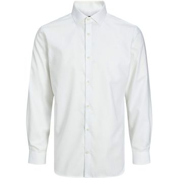 Vêtements Homme Chemises manches longues Jack & Jones 12227385 BLAPARKER-WHITE Blanc