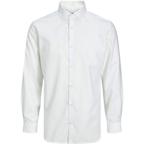 Vêtements Homme Chemises manches longues Jack & Jones 12227385 BLAPARKER-WHITE Blanc