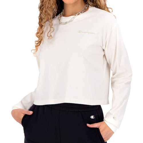 Vêtements Femme T-shirts manches longues Champion 114748-WW034 Blanc
