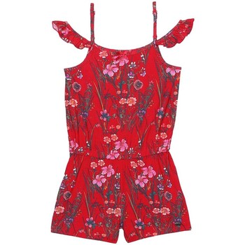 Vêtements Fille Doudounes Kaporal Junior - Combishort imprimé fleuri - rouge Rouge