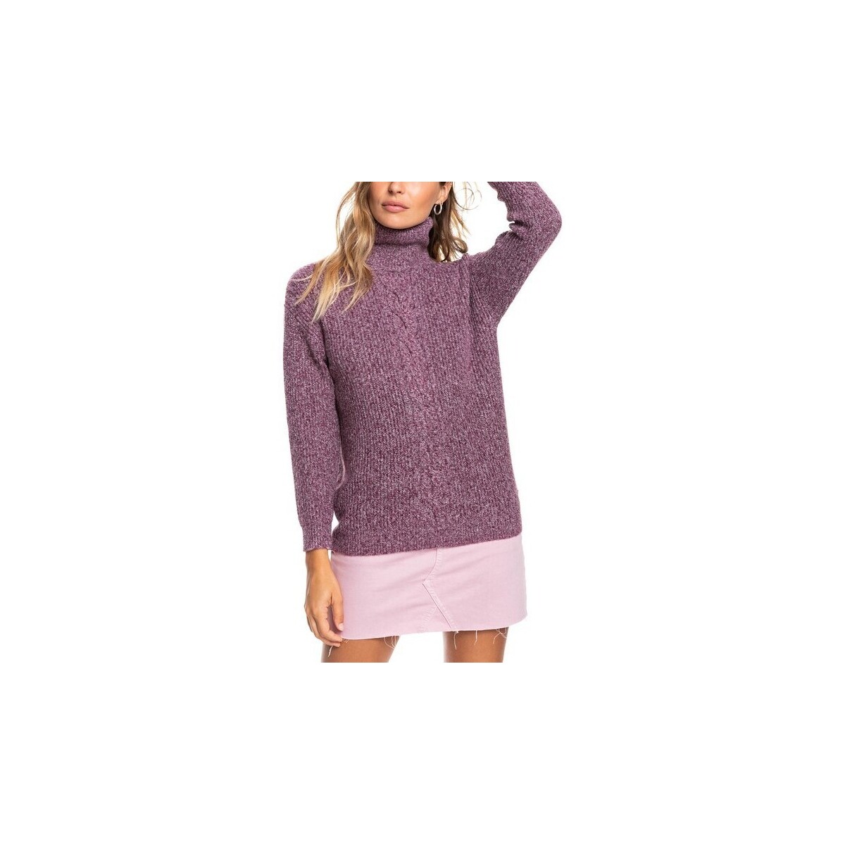 Vêtements Femme Pulls Roxy - Pull col roulé - violet chiné Violet