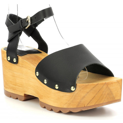 Chaussures Femme Sandales et Nu-pieds Kickers La sélection cosy Noir