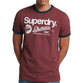Vêtements Homme T-shirts manches courtes Superdry Core Logo Graphic Ringer Bordeaux