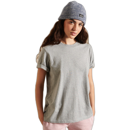 Vêtements Femme T-shirts manches courtes Superdry T-shirt en coton biologique femme  Vintage Logo Gris