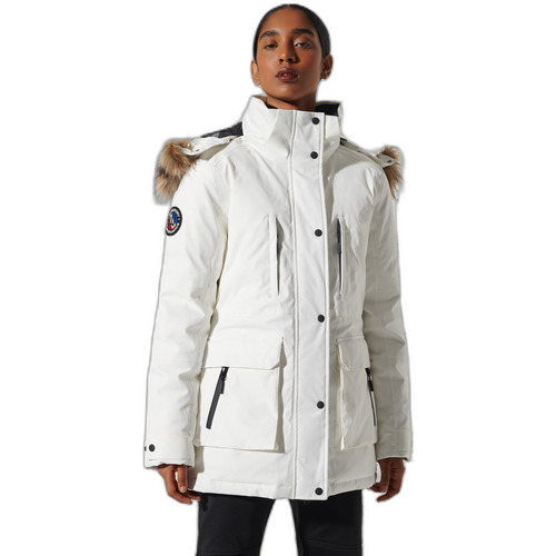 Vêtements Femme Blousons Superdry Parka de ski en duvet femme  Everest Blanc