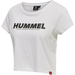 Vêtements Femme T-shirts manches courtes hummel T-shirt crop femme  Legacy Blanc