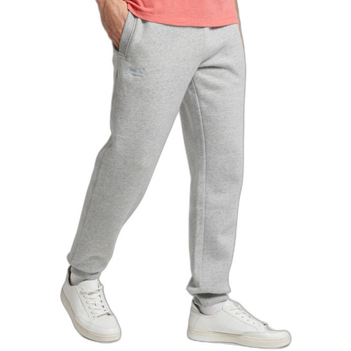 Vêtements Homme Pantalons de survêtement Superdry Jogging en coton bio  Vintage Logo Gris