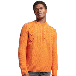 Vêtements Homme Pulls Superdry Pull en maille torsadée épaules tombantes Orange