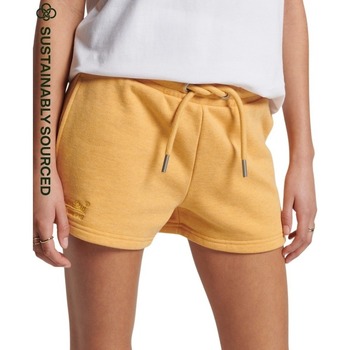Vêtements Femme Shorts / Bermudas Superdry Short en jersey et coton bio femme  Vintage Logo Jaune