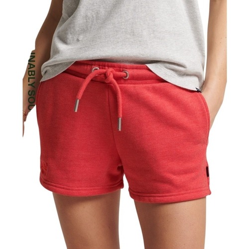 Vêtements Femme Shorts / Bermudas Superdry Short en jersey et coton bio femme  Vintage Logo Rouge
