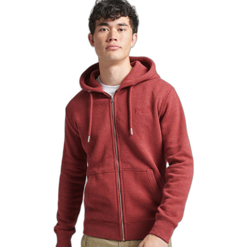 Vêtements Homme Sweats Superdry Sweatshirt à capuche brodé zippé  Vintage Logo Rouge