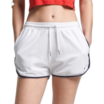 Vêtements Femme Shorts / Bermudas Superdry Short rayé en coton bio femme  vintage Blanc
