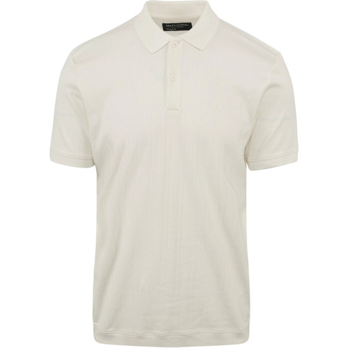 Vêtements Homme T-shirts & Gar Polos Marc O'Polo Gar Polo Rib Blanc Cassé Blanc