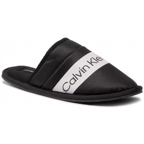 Chaussures Mules Calvin Klein faux-leather JEANS PANTOUFLES Noir