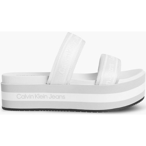 Chaussures Femme Sandales et Nu-pieds Calvin Klein Odlo FLATFORM SANDAL TWOSTRAPS Blanc