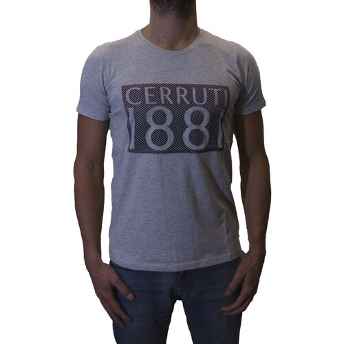 Vêtements Homme T-shirts nsw manches courtes Cerruti 1881 Garda Gris