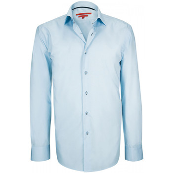 Vêtements Homme Chemises manches longues Andrew Mc Allister chemise mode newport bleu Bleu