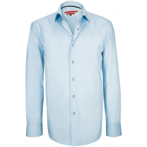 Vêtements Homme Chemises manches longues Stones and Boneser chemise mode newport bleu Bleu