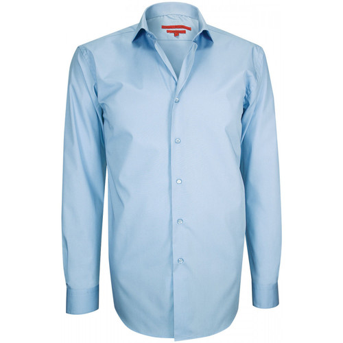 Vêtements Homme Chemises manches longues Chemise Oxford Derby Vert chemise premium norwitch bleu Bleu