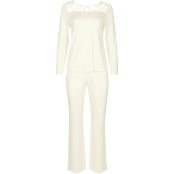 Vêtements Femme Pyjamas / Chemises de nuit Lisca Pyjama tenue d'intérieur pantalon top manches longues Liv Blanc