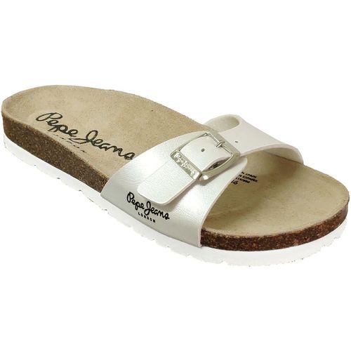 Pepe jeans Oban nacar Blanc - Chaussures Mules Femme 46,00 €