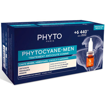 Beauté Accessoires cheveux Phyto Phytocyane-men Tratamiento Anticaída Hombre 12 X 