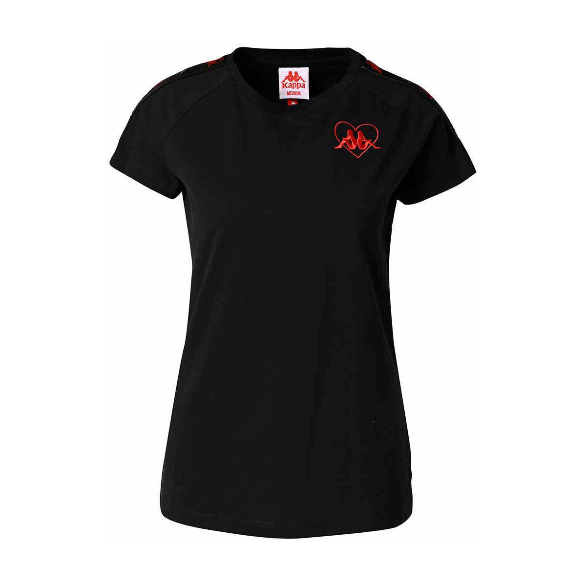 Vêtements Femme T-shirts manches courtes Kappa T-shirt  Lina Authentic Noir