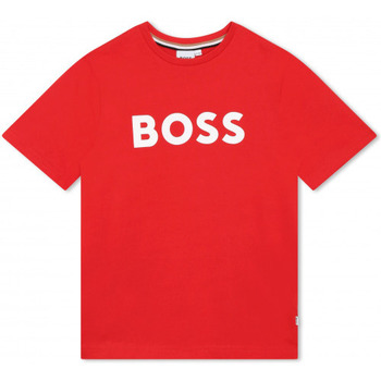 Vêtements Enfant T-shirts & Polos BOSS Tee shirt junior  rouge J25O04/991 Rouge