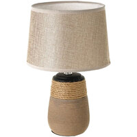 Maison & Déco Lampes à poser Unimasa Lampe en céramique et corde 30 cm Beige