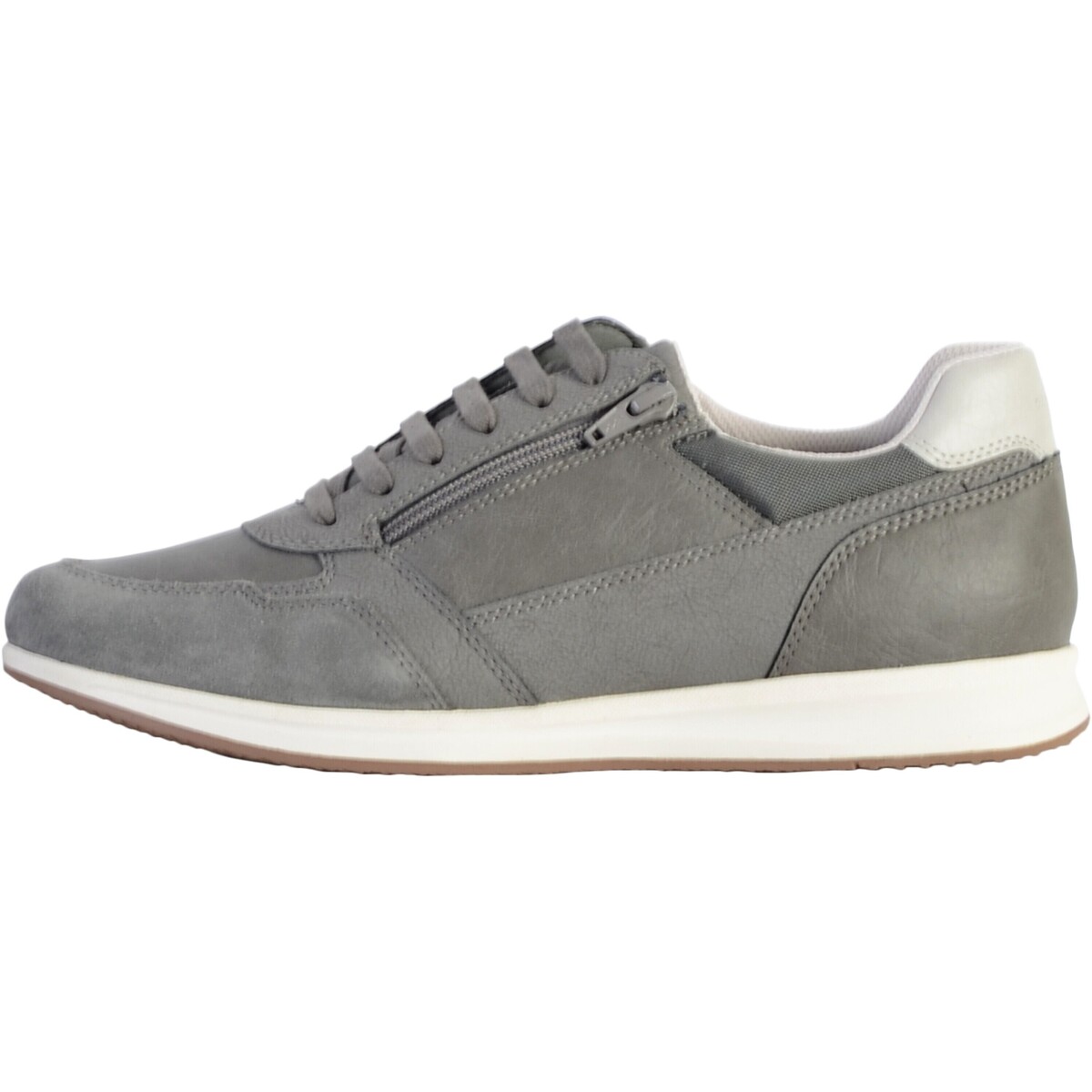Chaussures Homme Baskets basses Geox Basket Cuir U Avery A Wrinkl Gris