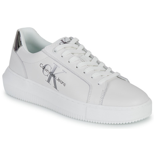 Chaussures Femme Baskets basses Calvin Klein Jeans CHUNKY CUPSOLE MONO LTH WN Blanc
