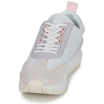 Calvin Klein Jeans TOOTHY RUNNER LACEUP MIX PEARL Blanc / Beige