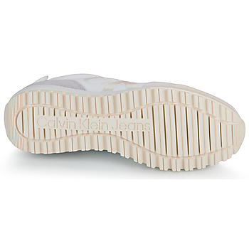 Calvin Klein Jeans TOOTHY RUNNER LACEUP MIX PEARL Blanc / Beige