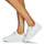 Chaussures Femme Calvin Klein Blazer van gewassen katoen met stretch BOLD VULC FLATF LACEUP LTH WN Blanc