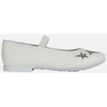 Chaussures Fille Ballerines / babies Geox JR PLIE' Blanc