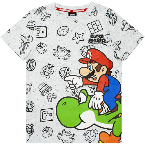 Vêtements Garçon T-shirts manches longues Super Mario  Gris