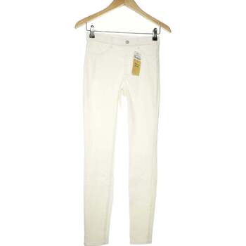 Vêtements Femme Pantalons Uniqlo pantalon slim femme  36 - T1 - S Blanc Blanc