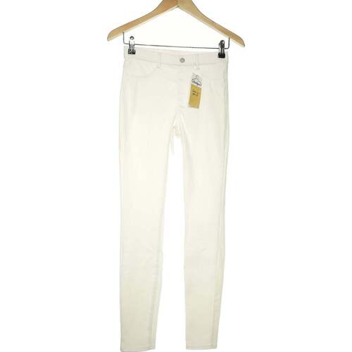 Vêtements Femme Pantalons Uniqlo pantalon slim femme  36 - T1 - S Blanc Blanc