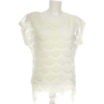 Vêtements Femme Paniers / boites et corbeilles Promod top manches courtes  38 - T2 - M Blanc Blanc