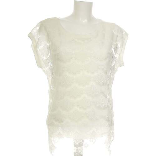 Vêtements Femme Newlife - Seconde Main Promod top manches courtes  38 - T2 - M Blanc Blanc