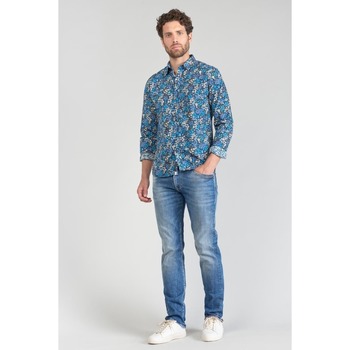 Vêtements Homme Chemises manches longues Chemise Juanito En Jeans Noirises Chemise griba à motif fleuri bleu Bleu