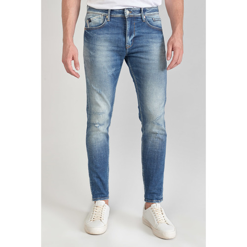 Le Temps des Cerises Mistral power skinny 7/8ème jeans destroy bleu Bleu -  Vêtements Jeans Homme 83,99 €
