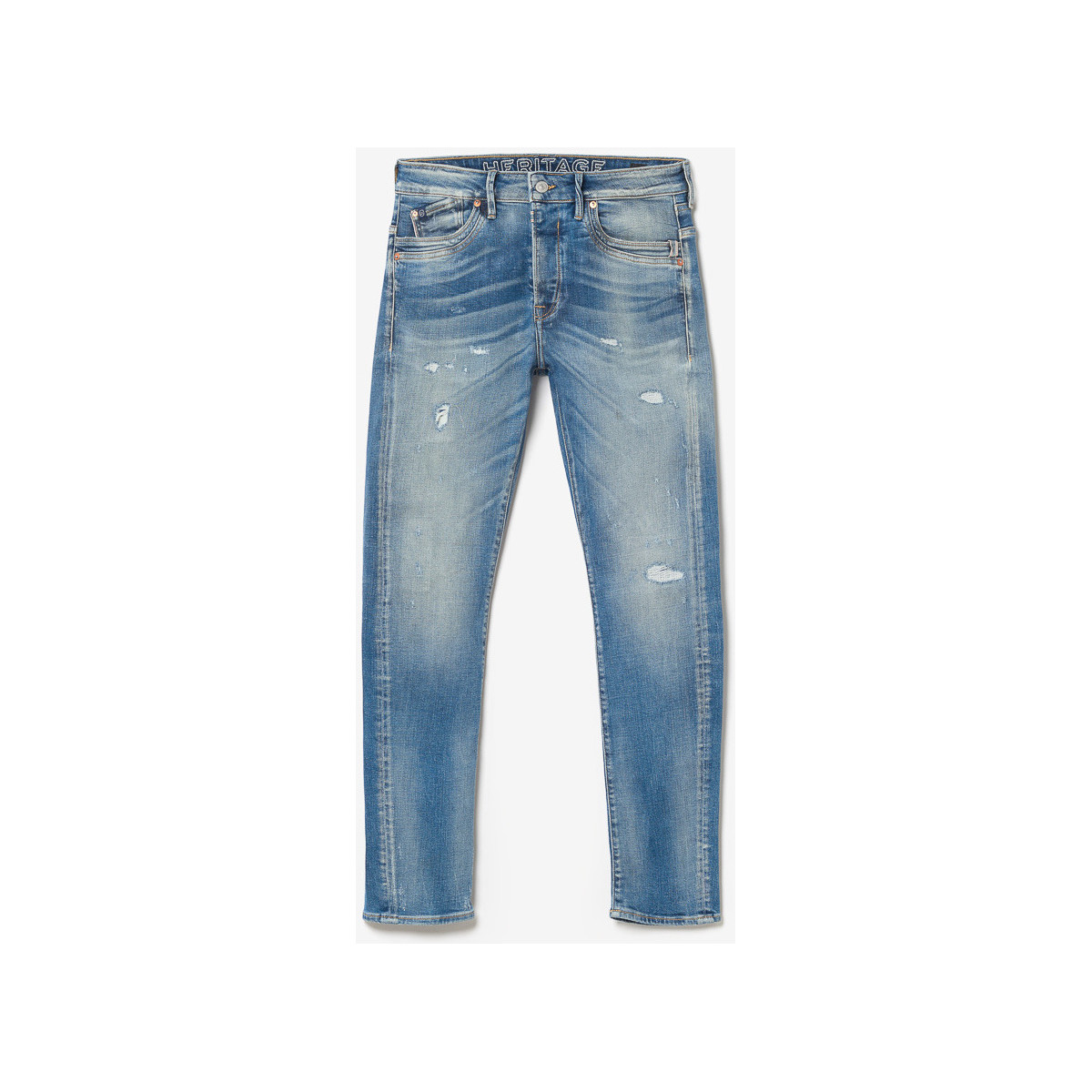 Vêtements Homme Jeans Le Temps des Cerises Perier 900/16 tapered 7/8ème jeans destroy vintage bleu Bleu