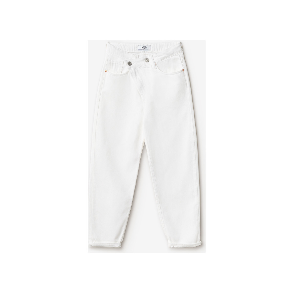 Vêtements Fille Jeans Le Temps des Cerises Cosa boyfit 7/8ème jeans blanc Blanc
