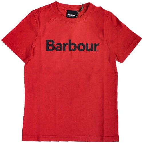 Vêtements Garçon T-shirt à Grand Logo Barbour CTS0060 Rouge