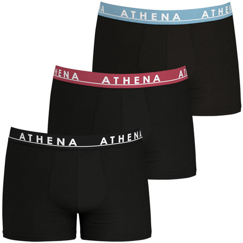 Sous-vêtements Homme Boxers Athena Lot de 3 boxers homme Easy Color Noir