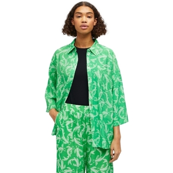 Vêtements Femme Tops / Blouses Object Shirt Rio 3/4 - Fern Green Vert